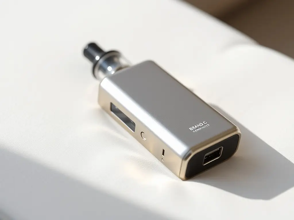 A stylish shot of the Pax 3 Portable Vaporizer, emphasizing its compact size and smooth matte finish, placed on a minimalist surface.